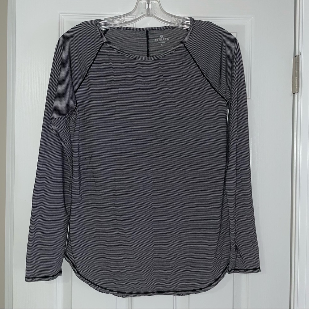 Athleta Shanti Micro-Stripe T-shirt